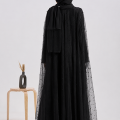 Sophia Pearl Abaya - Black