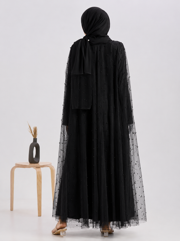 Sophia Pearl Abaya - Black
