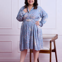 Flora Denim Cotton Dress