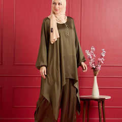 OLIVE DRAPE LUXE CORD SET