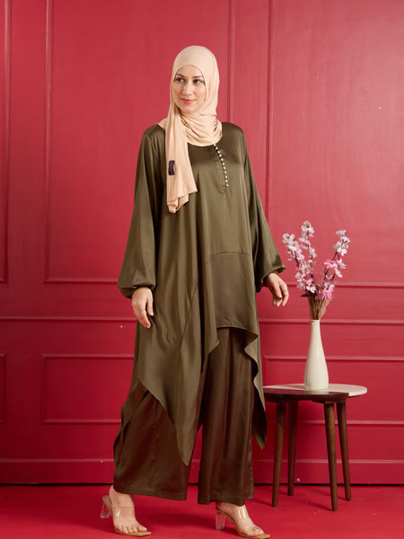 OLIVE DRAPE LUXE CORD SET