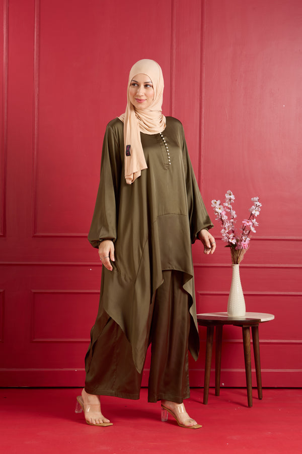 OLIVE DRAPE LUXE CORD SET