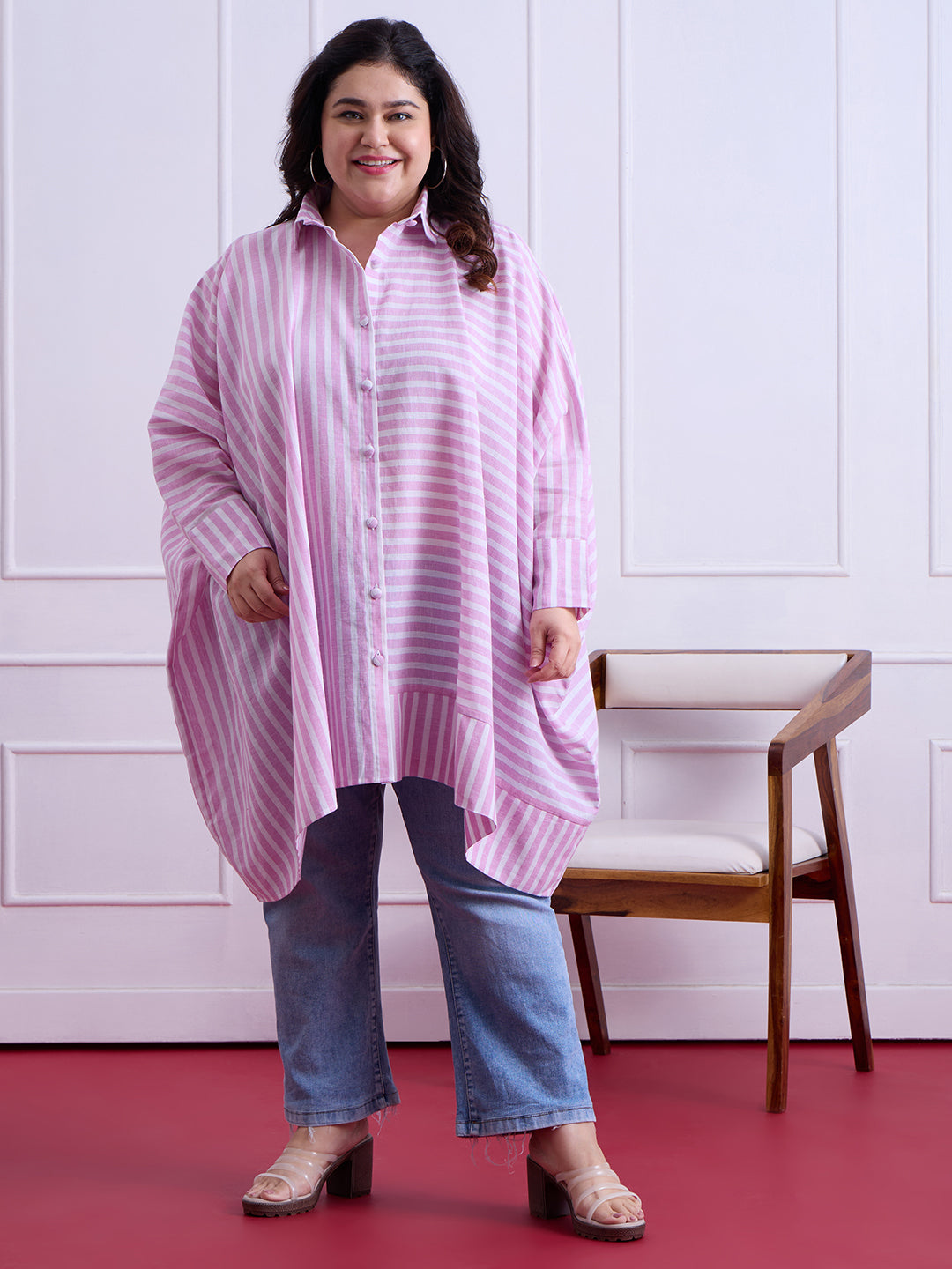 LAURA STRIPE LINEN SHIRT