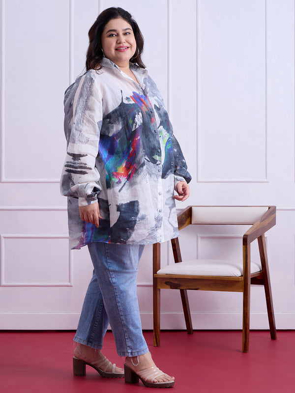 BRUSHWAVE LINEN SHIRT