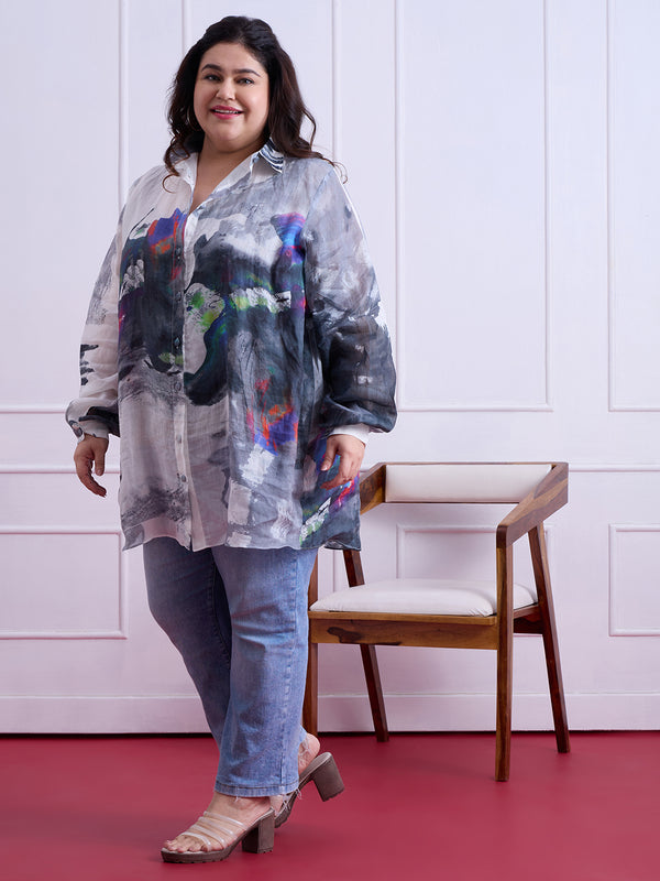 BRUSHWAVE LINEN SHIRT