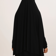 NAMAZ CHADAR SHORT WITH SLEEVE - BLACK