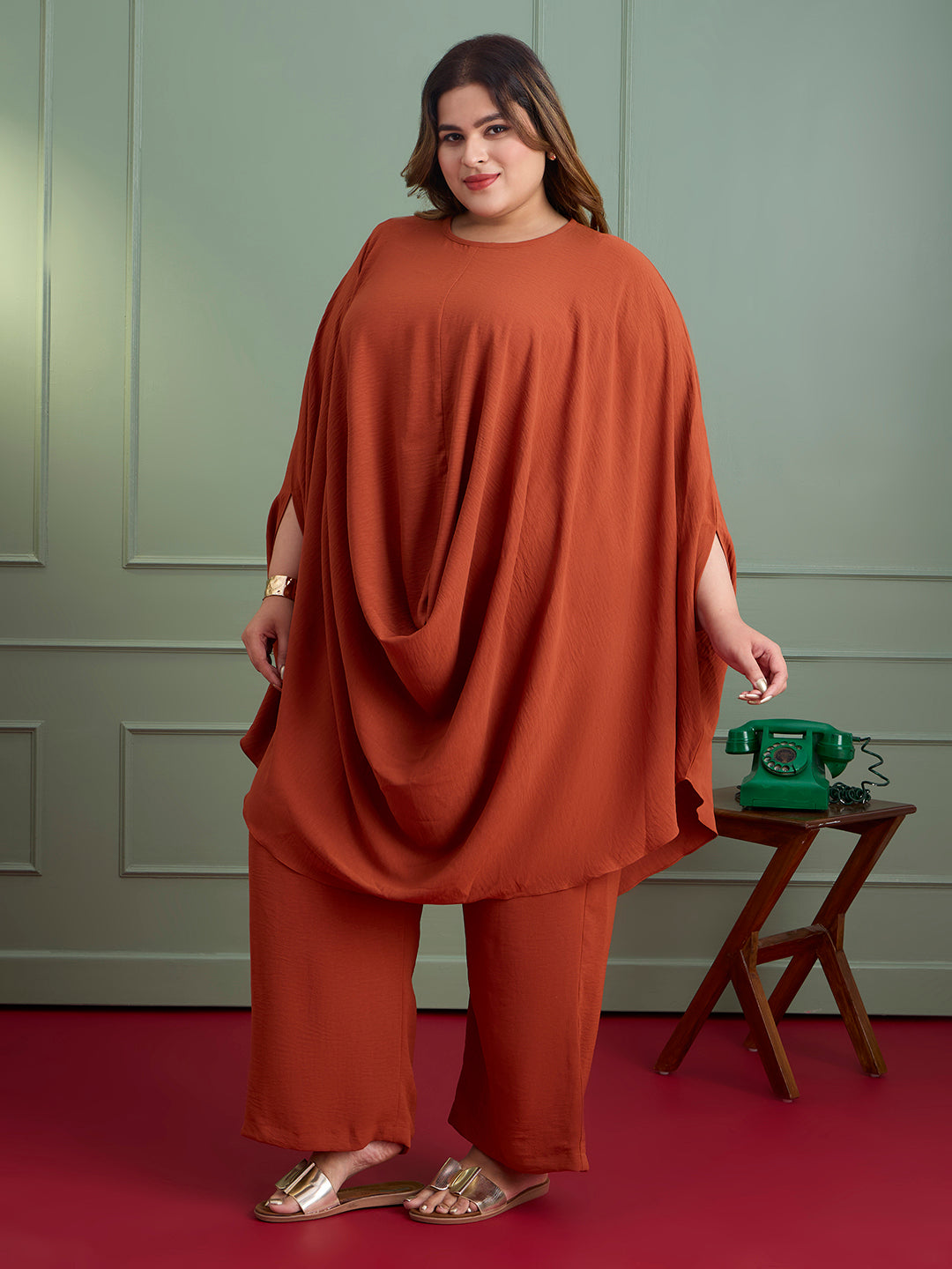 RUST DRAPE CORD SET