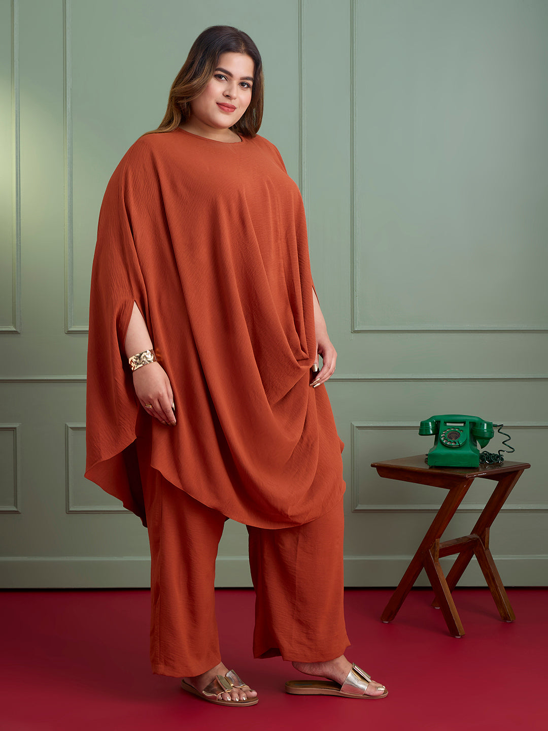 RUST DRAPE CORD SET