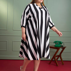 STRIPED WAVE DRESS