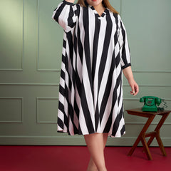 STRIPED WAVE DRESS
