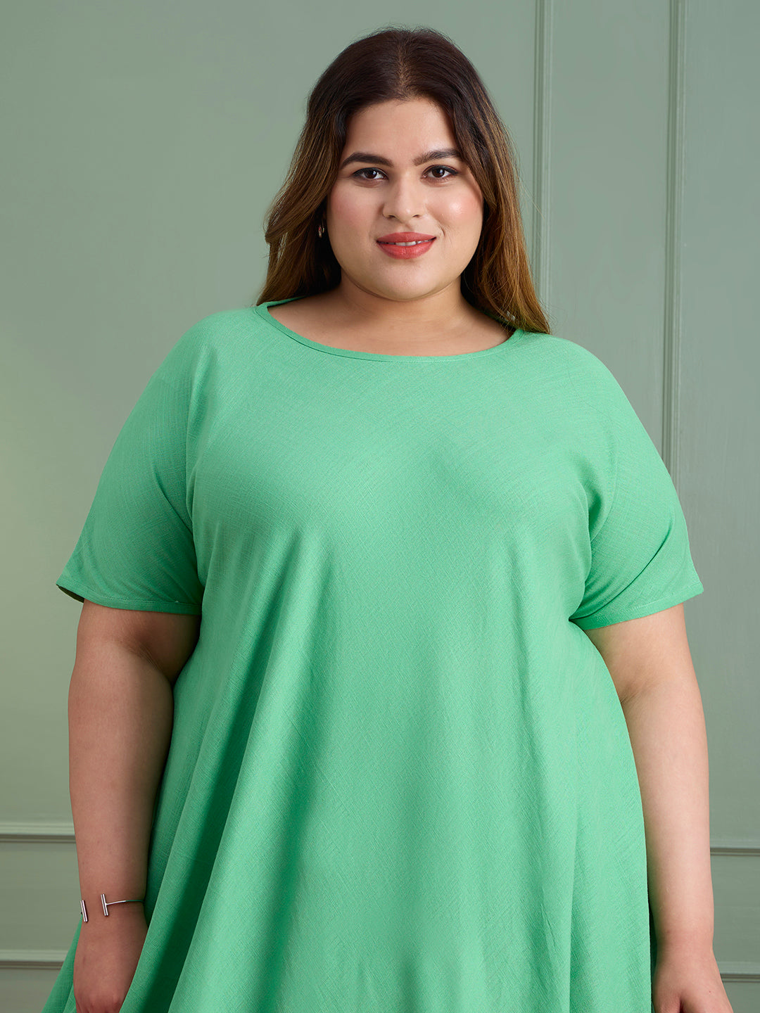 SAGE LINEN DRAPE DRESS