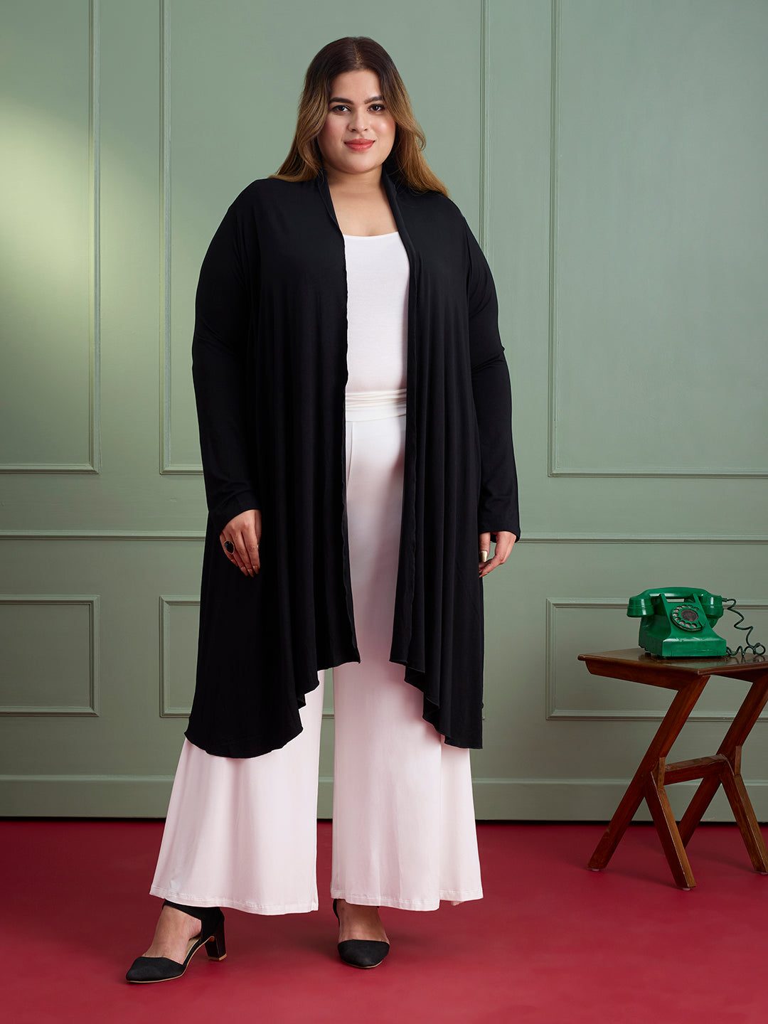 AIRA RUFFLE JACKET - BLACK