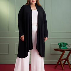 AIRA RUFFLE JACKET - BLACK