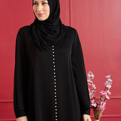 NORA PEARL ABAYA - JET BLACK