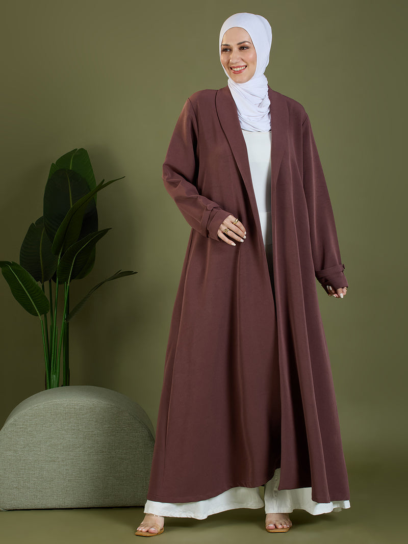 AMEERA OPEN BLAZER - MOCHA