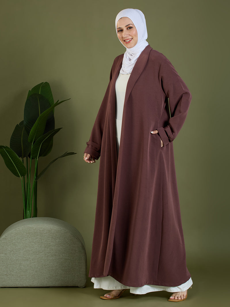 AMEERA OPEN BLAZER - MOCHA