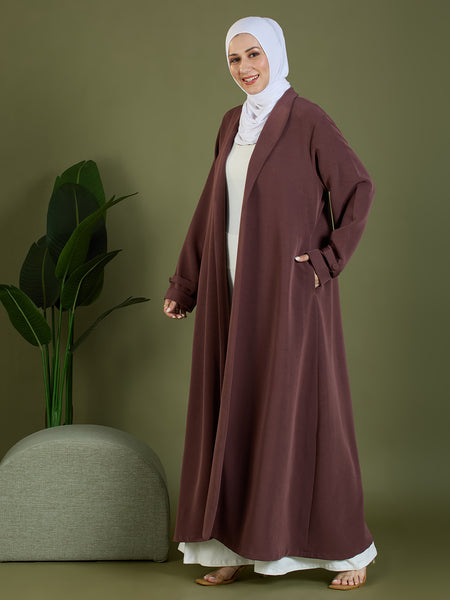 AMEERA OPEN BLAZER - MOCHA