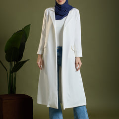 FAY LONG BLAZER - WHITE