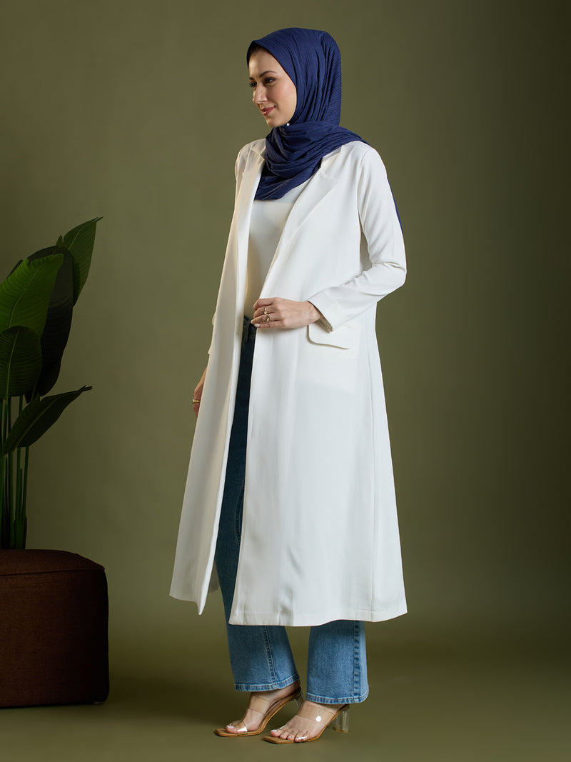 FAY LONG BLAZER - WHITE