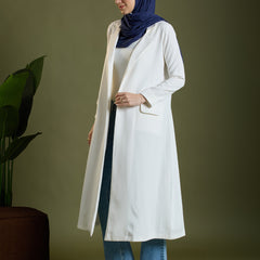 FAY LONG BLAZER - WHITE