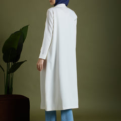 FAY LONG BLAZER - WHITE