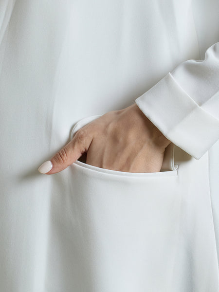 FAY LONG BLAZER - WHITE