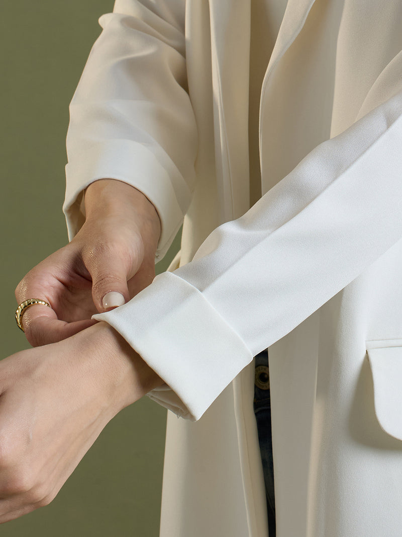 FAY LONG BLAZER - WHITE