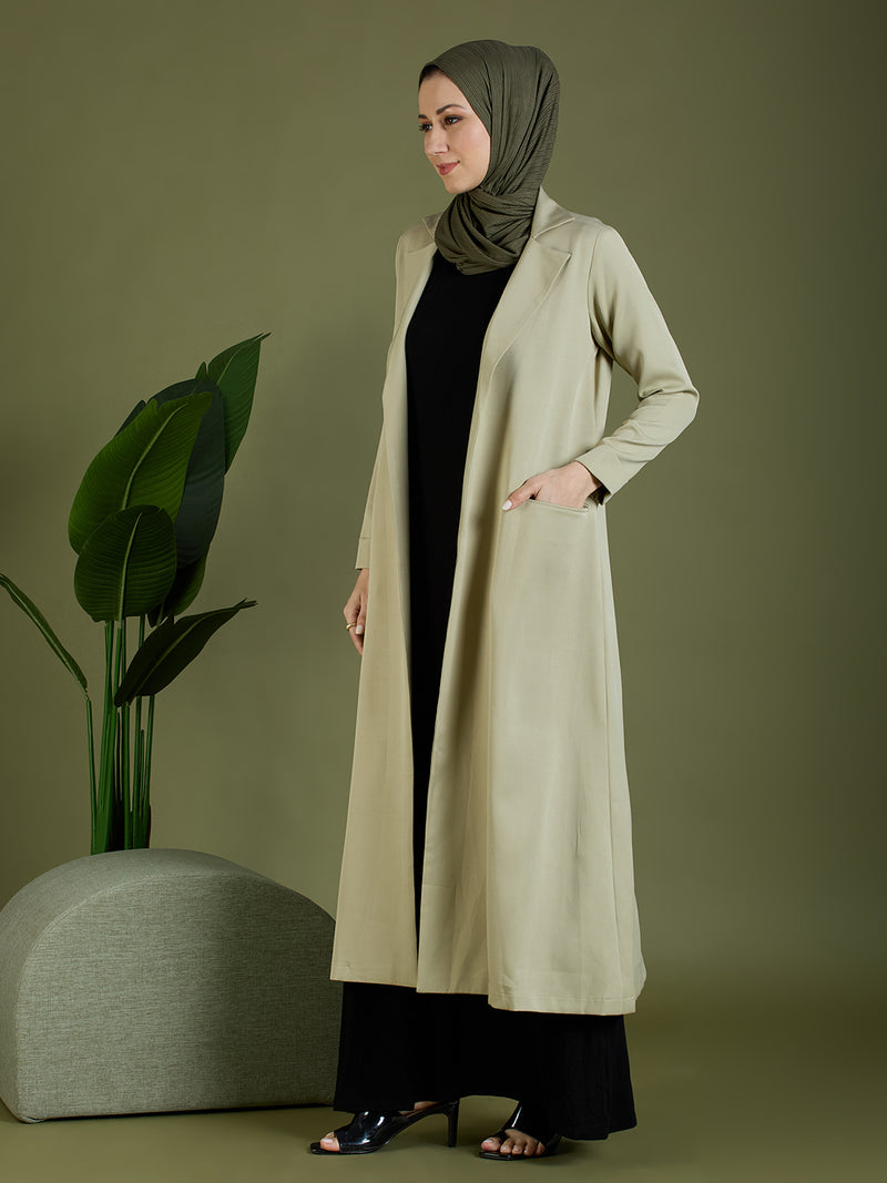 FAY LONG BLAZER - MUDDY GREEN
