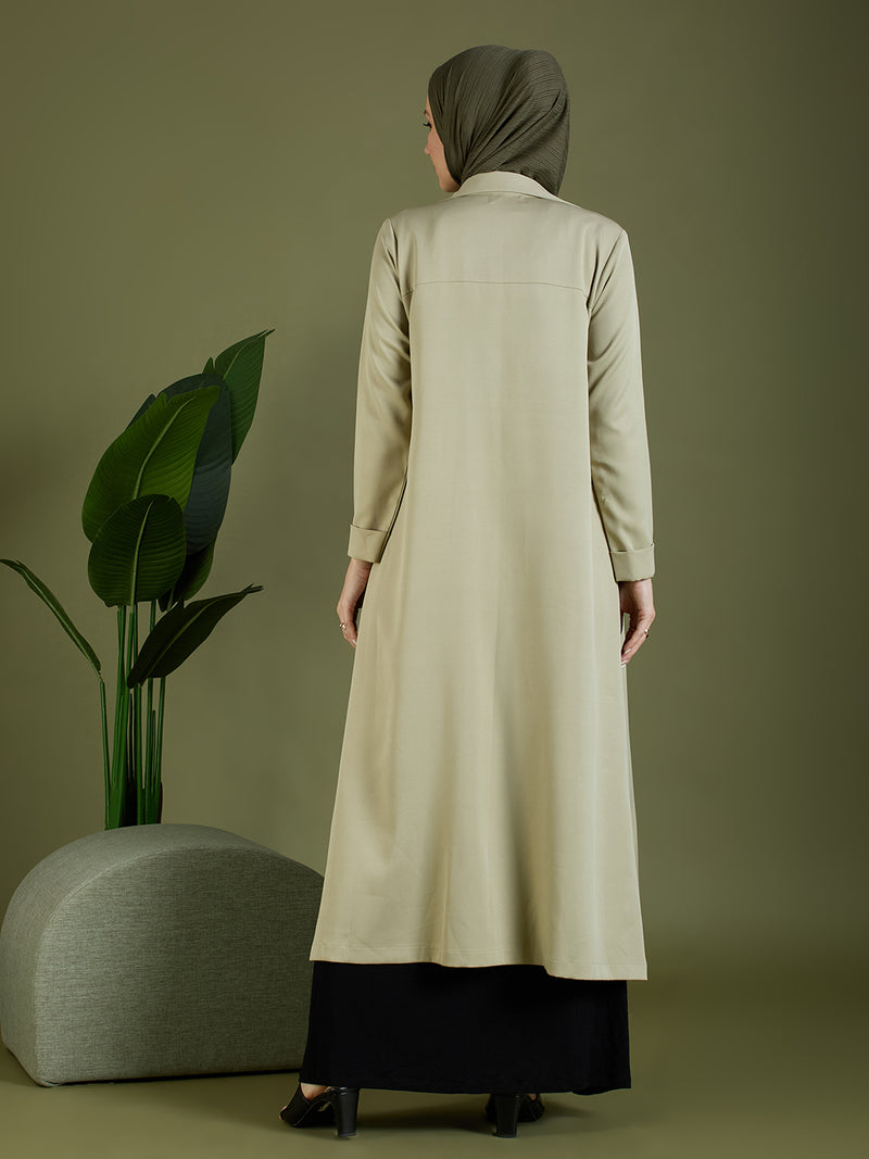 FAY LONG BLAZER - MUDDY GREEN