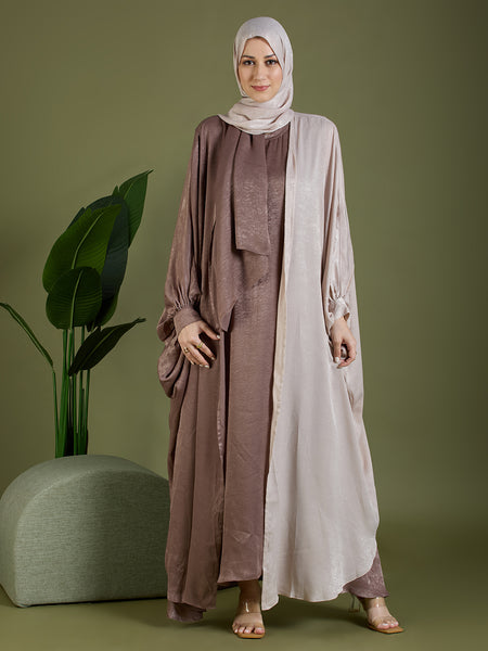 ELAF ABAYA - MOCHA & BEIGE