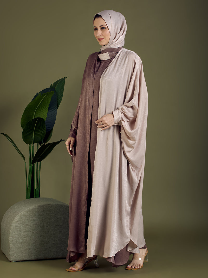 ELAF ABAYA - MOCHA & BEIGE