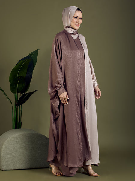 ELAF ABAYA - MOCHA & BEIGE