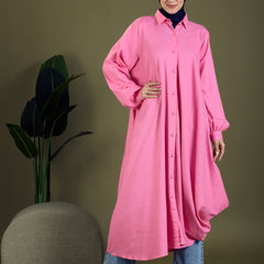 Fuchsia Flow Shirt Dress