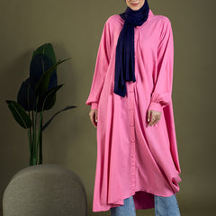 Fuchsia Flow Shirt Dress