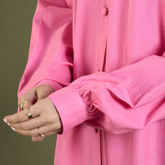 FUCHSIA FLOW SHIRT DRESS