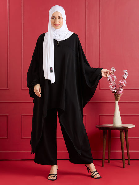 INAYA PEARL CORD SET - JET BLACK