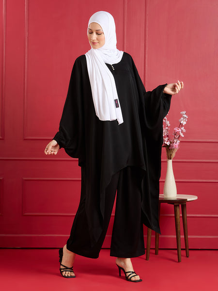 INAYA PEARL CORD SET - JET BLACK