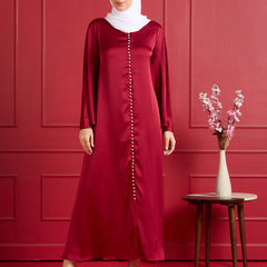 NORA PEARL ABAYA - CRIMSON RED