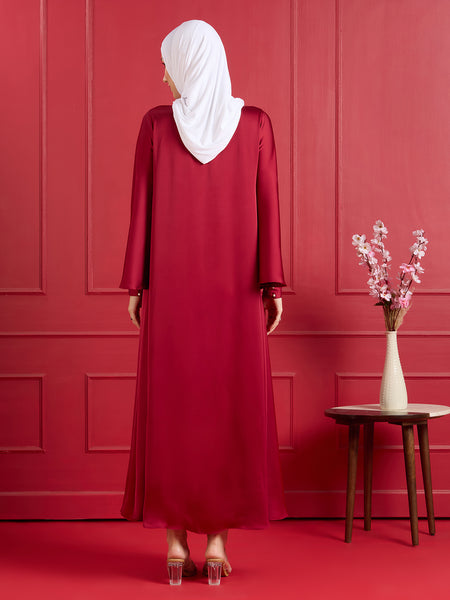 NORA PEARL ABAYA - CRIMSON RED