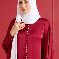 NORA PEARL ABAYA - CRIMSON RED