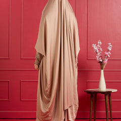 NOURA SATIN JILBAB - CARAMEL
