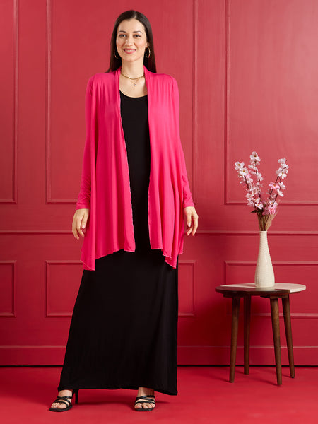 Aira Ruffle Jacket - Hot Pink
