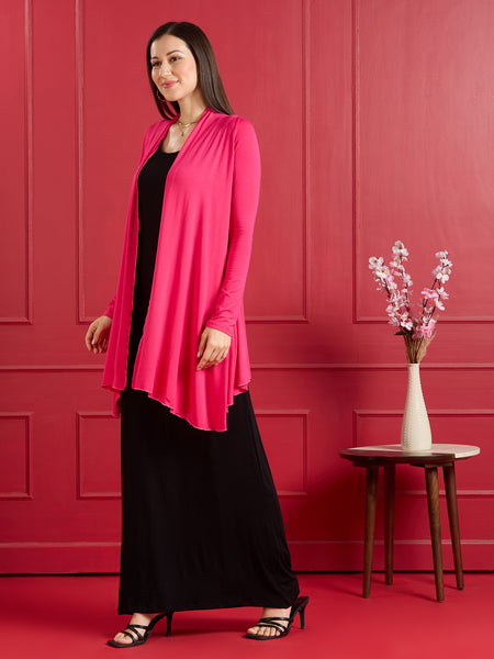 Aira Ruffle Jacket - Hot Pink