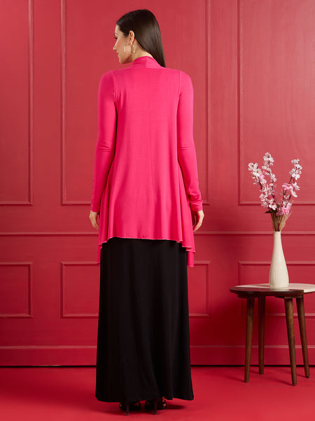Aira Ruffle Jacket - Hot Pink
