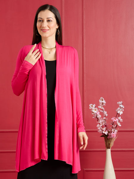 Aira Ruffle Jacket - Hot Pink