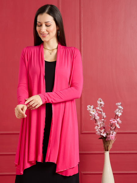 Aira Ruffle Jacket - Hot Pink