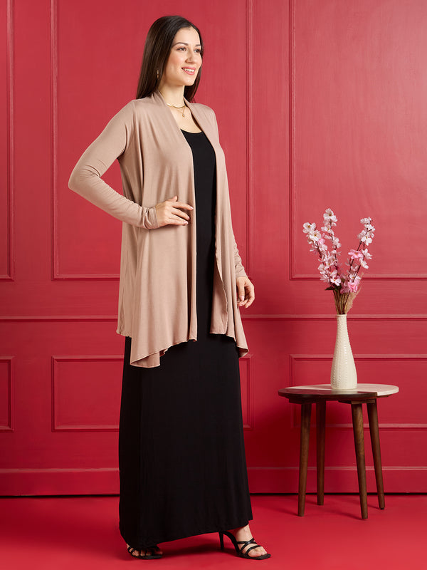 Aira Ruffle Jacket – Taupe
