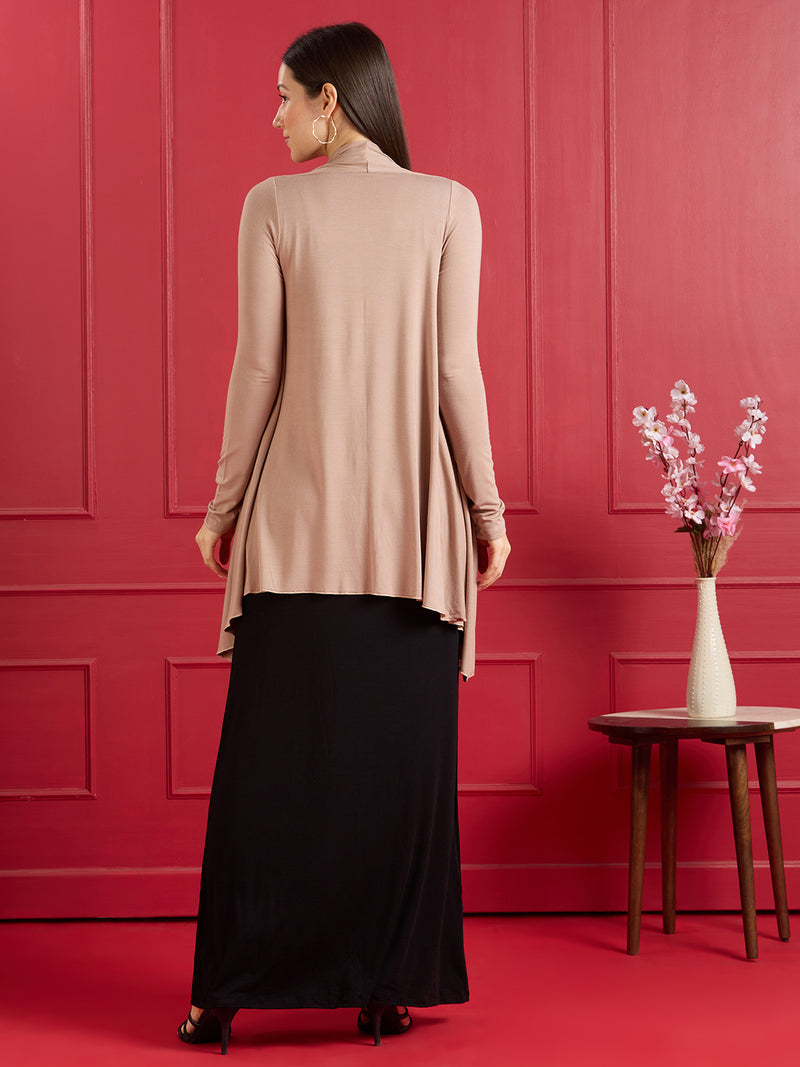Aira Ruffle Jacket – Taupe
