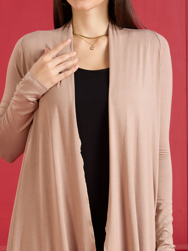 Aira Ruffle Jacket – Taupe