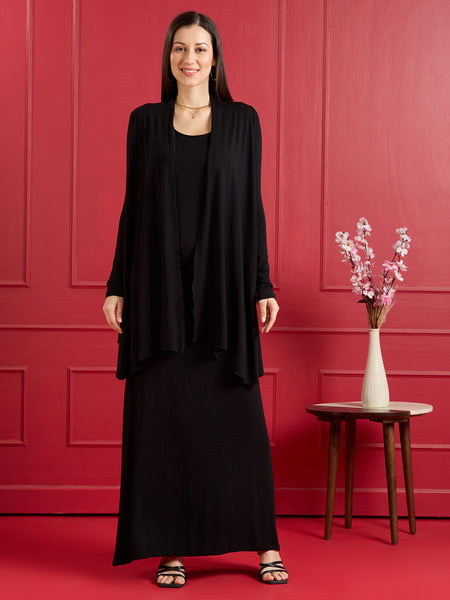 Aira Ruffle Jacket – Jet Black